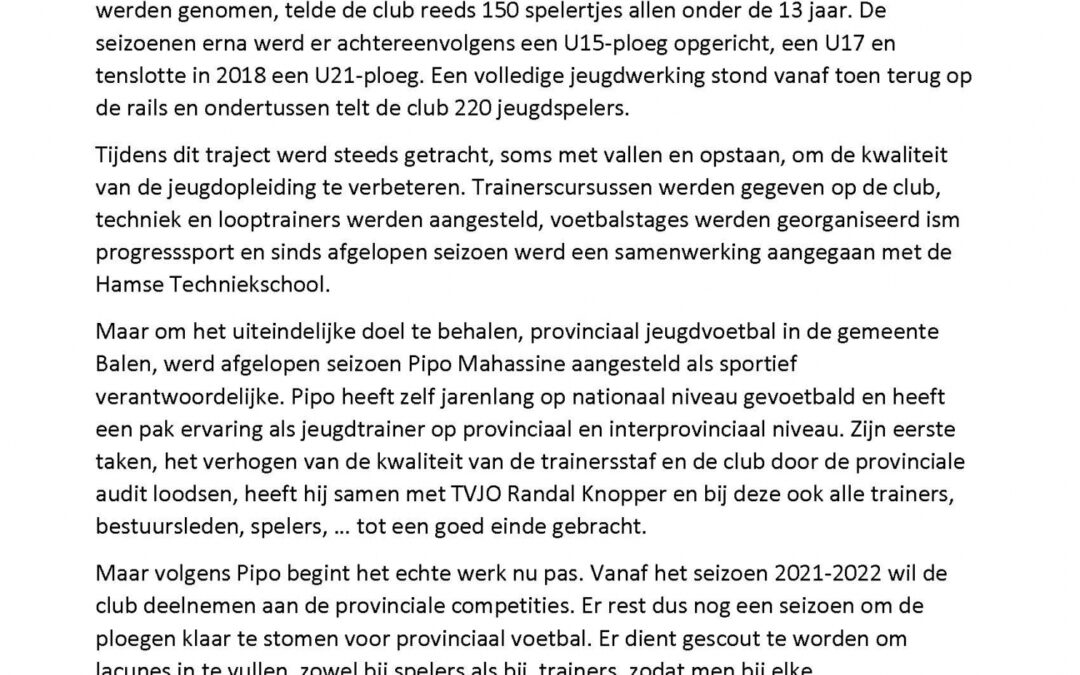 PROVINCIAAL LABEL VOOR DE JEUGDWERKING