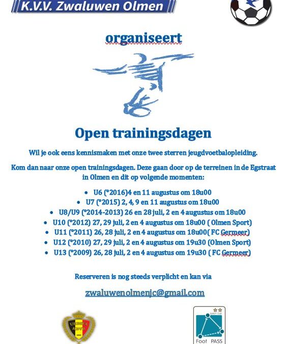open trainingsdagen