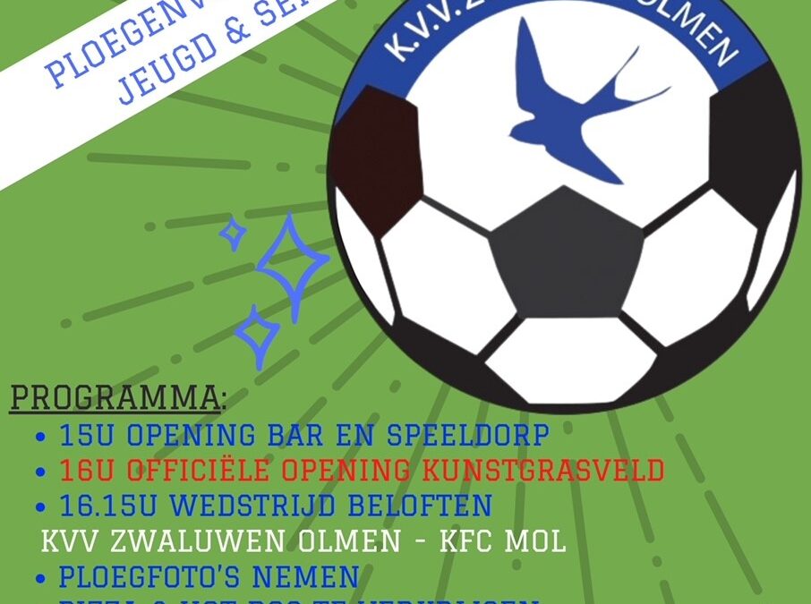 Ploegenvoorstelling en feestelijke opening van het kunstgrasveld