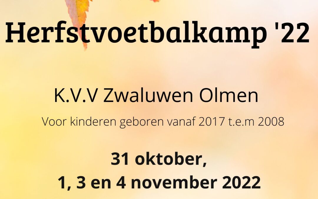 Herfstvoetbalstage 2022