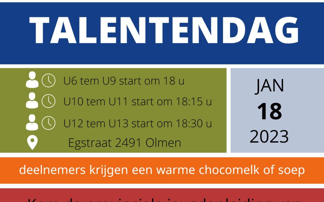 Talentendag 18 januari 2023